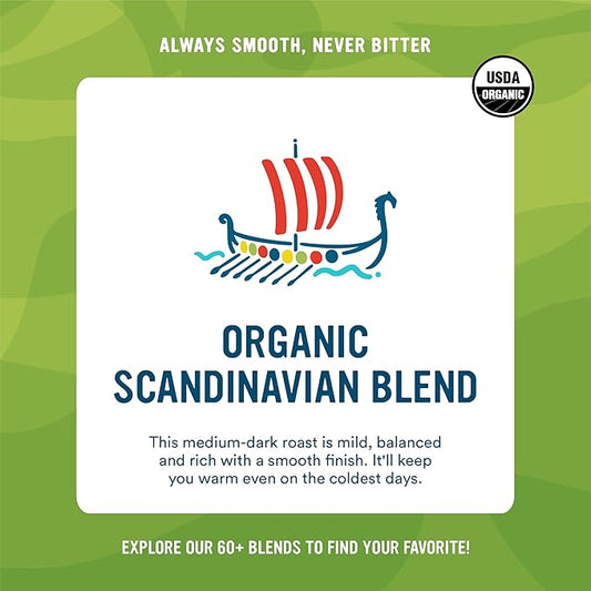 Cameron's Coffee Roasted Whole Bean Coffee, Scandinavian Blend, 28 Ounce