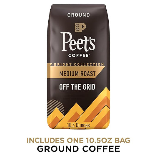 Peet's Coffee, Medium Roast Ground Coffee - Off the Grid Blend 10.5 Ounce Bag
