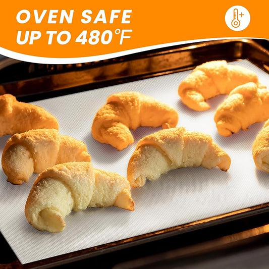 Silicone Baking Mat Roll -Non-Stick Dough Rolling Mat, Food Grade Pastry Baking Mat, Non-slip Silicone Kitchen Counter Mat, Reusable Air Fryer Mat, Washable Oil-Proof Refrigerator Liners