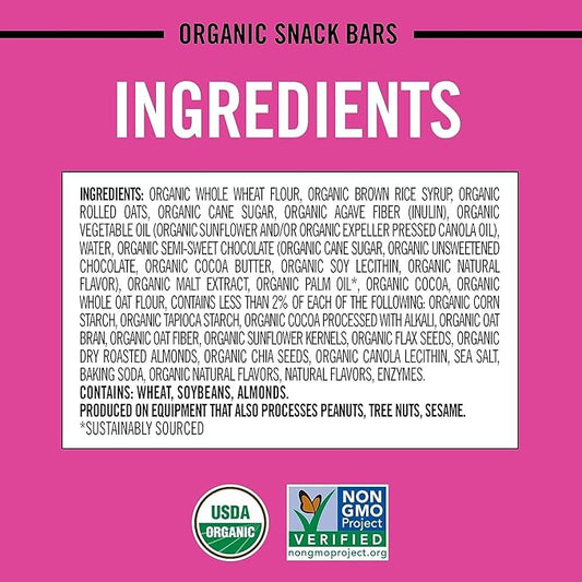 Dave's Killer Bread Organic Snack Bars, Variety Pack (1 Cocoa Brownie Blitz, 1 Oat-Rageous Honey Almond) Pack of 2