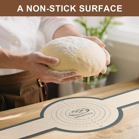 3 PCS Silicone Bread Sling for Dutch Oven Liners, Non Stick & Easy to Clean Silicone Bread Baking Mat with Extra Long Handles, Reusable Round Silicone Baking Mats to Transfer Sourdough Bread