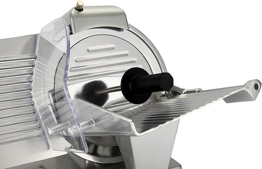 10" Premium Chromium-plated Steel Blade Electric Deli Meat Cheese Food Slicer Commercial and for Home use 240W BESWOOD250
