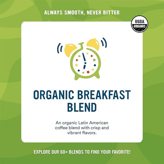 Cameron's Coffee Roasted Whole Bean Coffee, Organic Breakfast Blend, 32 Ounce