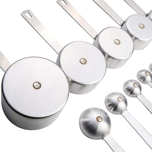 Babish 10-Piece Stainless Steel Measuring Cups & Spoon Set