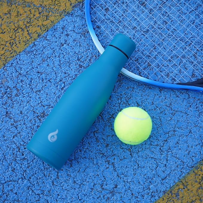 BJPKPK Insulated Water Bottle 12oz Small Stainless Steel Water Bottles Reusable Metal Thermos Keep Cold and Hot,Mist Grey