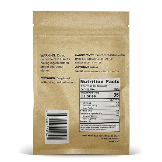 Dehydrated Sourdough Starter – Mama Blue Artisan Sourdough Bread with 137+ Years Italian Heritage | Non-GMO Sourdough Starter Option | Live Culture | Beginner Friendly | Perfect for Bread, Bagels & Pizza Dough | 10g