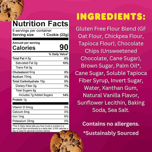 Whoa Dough Ready to Bake Cookie Dough Chocolate Chip – Certified Non-GMO, Kosher, Gluten Free – Plant-Based Snack Dough Made with Real Ingredients – 6 Pack
