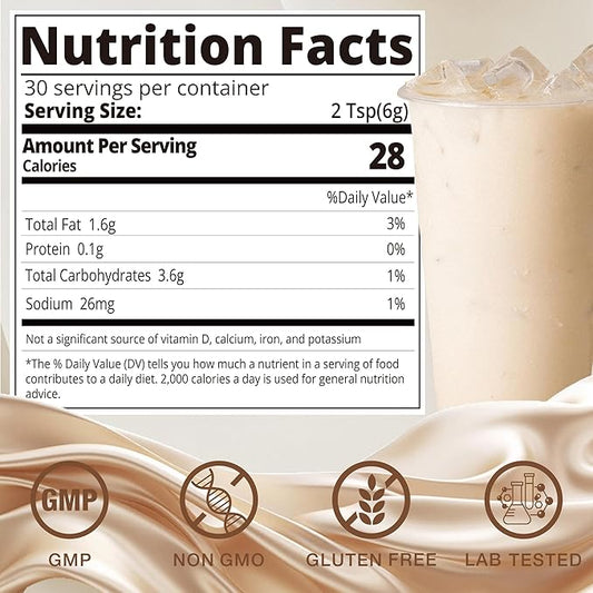 Mushroom Coconut Creamer, Natural Creamer for Coffee, 5 Mushrooms Extract, MCT Powder & Probiotics | Lion's Mane, Turkey Tail, Reishi, Maitake, Chaga | Plant-Based, Keto-Friendly| 6.35 Oz