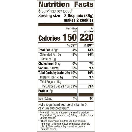 Betty Crocker Chocolate Chip Cookie Mix, Makes (12) 2-inch Cookies, 7.5 oz. (Pack of 9)