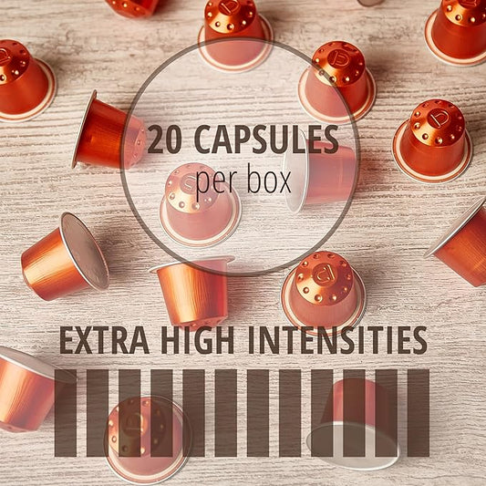 Nite Edition 40ct High Intensity Espresso Pack | Compatible with Nespresso | Dark Roast Coffee Pods | Aluminum Capsules | Intensity 11–12 | Single Serve
