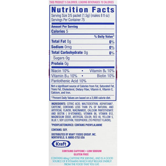 Crystal Light Energy Strawberry On-The-Go Powdered Drink Mix 30 Count