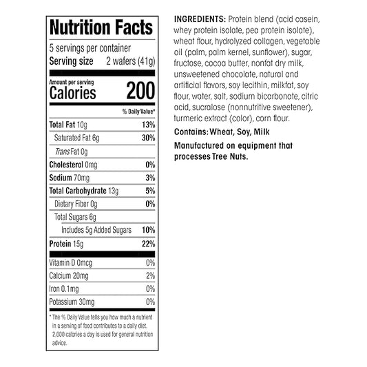 WonderSlim Protein Wafer Snack Bar, Lemon, 200 Calories, 15g Protein, 0mg Cholesterol (5ct)