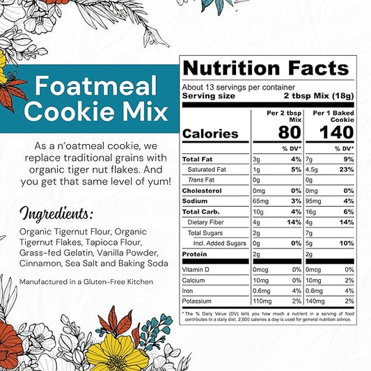 eat G.A.N.G.S.T.E.R. Foatmeal Cookie Mix - Allergy-Friendly Baking Mix, No Dairy, Nuts, Gluten, Dairy - Grain-Free Oatmeal Alternative - For Paleo & AIP Diets, Bake Cookies, Fruit Crumbles & Bars