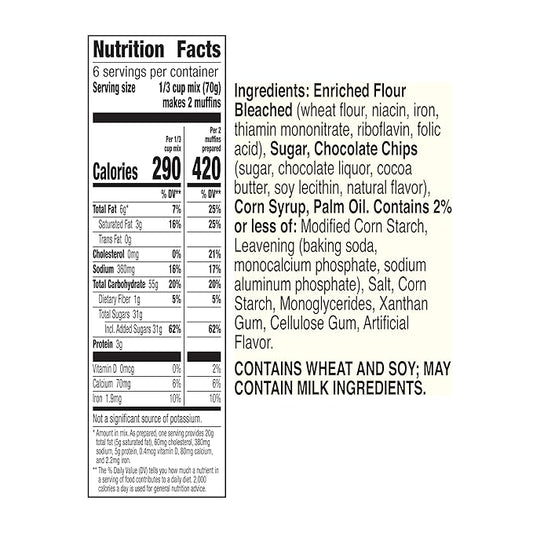 Betty Crocker Chocolate Chip Muffin and Quick Bread Mix, 14.75 oz.