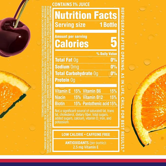 Sparkling Ice, Fruit Punch Sparkling Water, Zero Sugar Flavored Water, with Vitamins and Antioxidants, Low Calorie Beverage, 17 fl oz Bottles (Pack of 12)