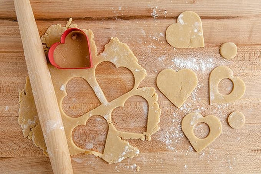 BāKIT Box Linzer Heart Cookies Baking and Activity Kit, Kids Heart Cookie Decorating Kit, International Snack Box of Cultural Learning and Fun Activities, Great for Kids Gifts