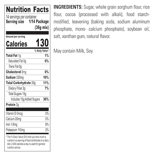Krusteaz Gluten Free Chocolate Cake Mix, No Artificial Flavors, Colors, or Preservatives, 18 Ounce(Pack of 4)
