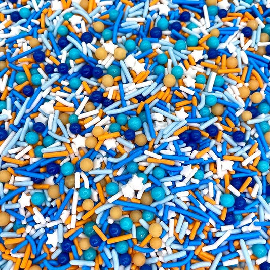 Manvscakes | Sprinkles | 4 oz | Cake sprinkles | Cupcake sprinkles | Baking | Sprinkle mix | Edible sprinkle (Baby blue)