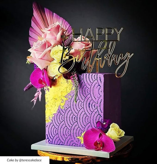 Cake Decorating Stencil for Tall Buttercream Cake, Royal Icing, Ganache, Paint, Airbrush (ORIO)
