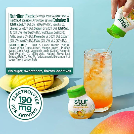 Stur Liquid Water Enhancer | Mocktail Variety Pack | Naturally Sweetened | Sugar Free | Zero Calories | Keto | Vegan | 5 Bottles, Makes 120 Drinks