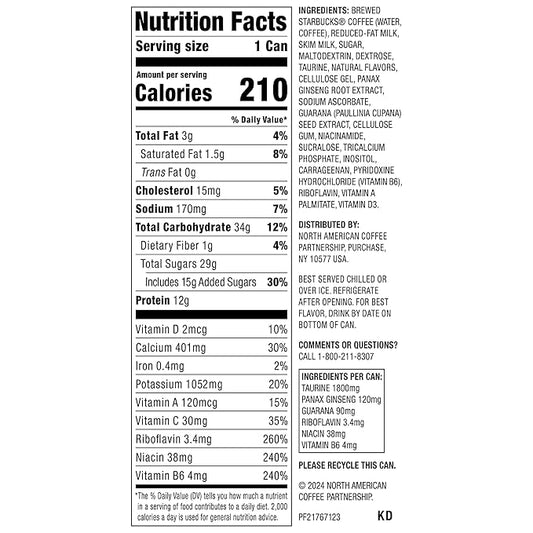 Starbucks Doubleshot Energy Drink Coffee Beverage, Caramel, Iced Coffee, 15 fl oz Cans (Packaging May Vary) (Pack of 12)