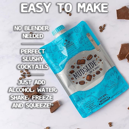 Lt. Blender's Mudslide Cocktail Mix - All Natural Creamy Rich Chocolate Coffee Blend, Easy to Make Slushy Cocktail, Resealable and Portable, 16 Servings per bag (Pack of 1)