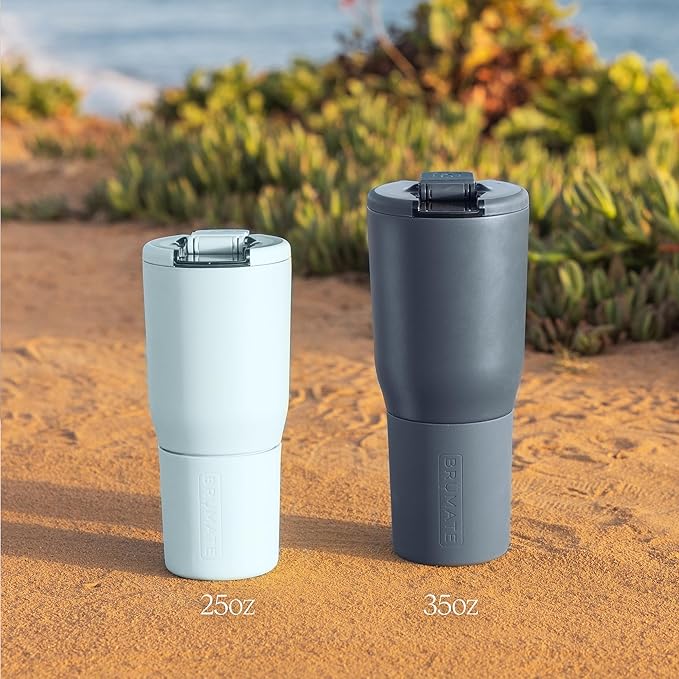 BrüMate Nav 35oz 100% Leak Proof Insulated Travel Tumbler with Magnetic BevLock™ Lid - Double Wall Cup-Holder Friendly Stainless Steel Mug (Lilac Dusk)