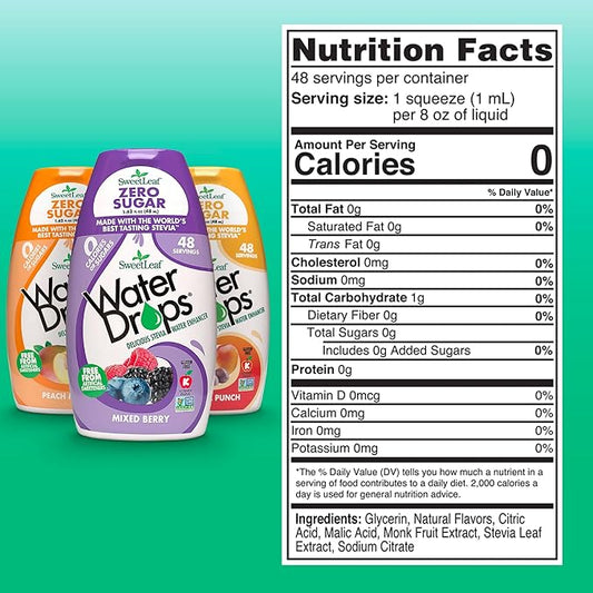 Sweetleaf Water Drops 1.62 fl oz (pack of 3) Variety