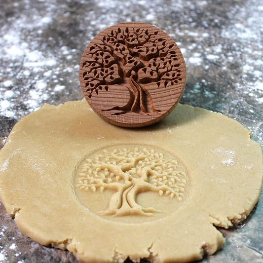 Wood Cookie Stamp, 2.5 Inch (Old Tree CS-005)