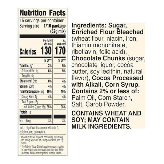 Betty Crocker Delights Supreme Chocolate Chunk Brownie Mix, 18 oz.
