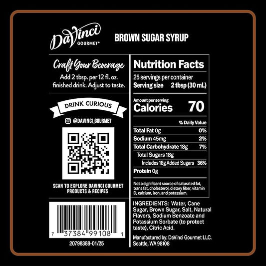 DaVinci Gourmet Brown Sugar Syrup, 25.4 Fluid Ounces (Pack of 1)