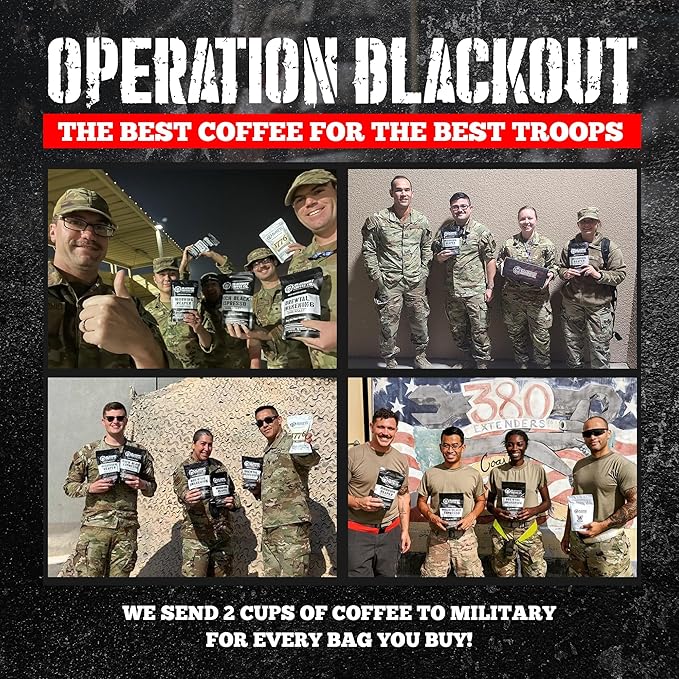 Blackout Coffee Caramel Cream Flavored Coffee - Ground Coffee, Fresh Roasted In the USA,12 oz pouch