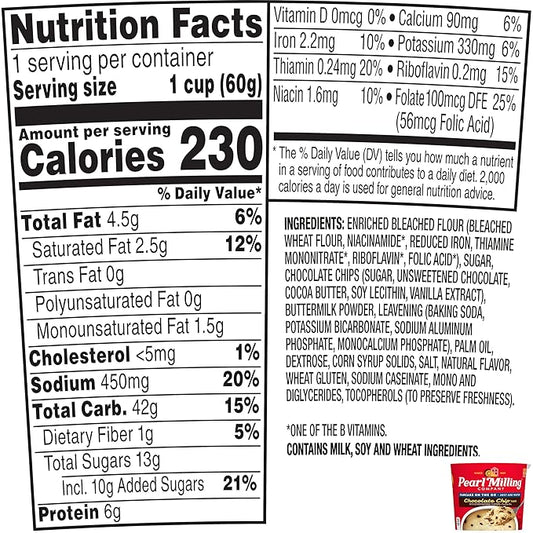 Pearl Milling Company Pancake Cups, Chocolate Chip, 2.11oz Cups (12 Pack)
