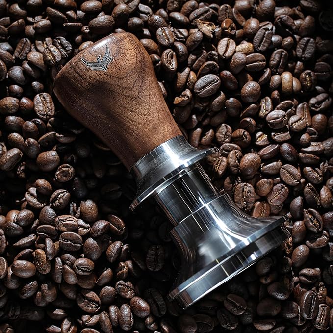 58mm Tamper Kit for E61 Group Head 6pcs Walnut Auto Tamper, Bottomless Portafilter 58mm, Magnetic Espresso Funnel, Distribution Tool, and WDT Needle Distributor