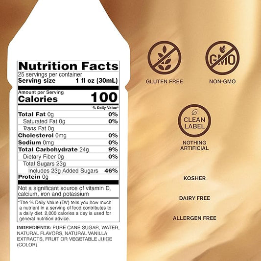 Monin - Vanilla Syrup, Versatile Flavor, Great for Coffee, Shakes, and Cocktails, Gluten-Free, Non-GMO (750 ml)
