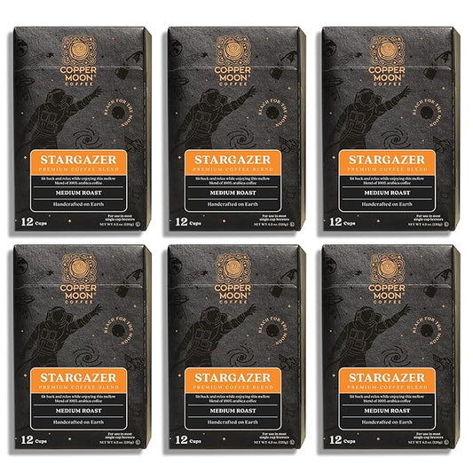 Copper Moon Single Serve Coffee Pods for Keurig K-Cup Brewers, Medium Roast, Stargazer Blend, 72 Count