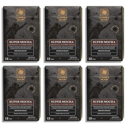 Copper Moon Single Serve Coffee Pods for Keurig K-Cup Brewers, Medium Roast, Super Mocha Blend, 72 Count
