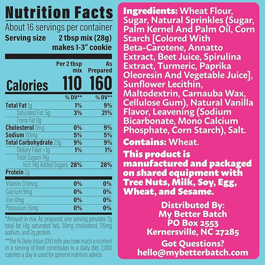 My Better Batch Celebration Cookie Mix, Gourmet Baking Mix for Homemade Taste, 4 Pack (Makes 64 Cookies Total)