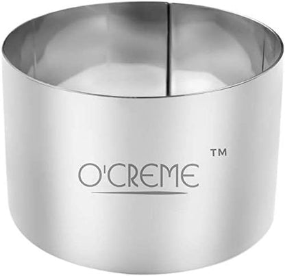 O'Creme Cake Ring Sturdy Stainless Steel Round Mousse Cake Ring Mold for Baking, Dessert Cake Decorating Pastry Rings 2-3/4 Inch Diameter x 2 Inch High