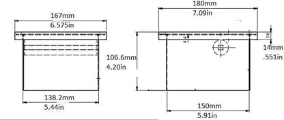 Rattleware Stainless Steel Open Bottom Knock Box Chute - For Home, Cafe, Restaurant, Hotel, Office, or Commercial Establishment - Trusted By Baristas Worldwide (6"x5.5"x4")