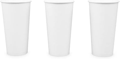 Paper Cups 20 oz 500 Pack for Coffee & Tea 20 oz Made in USA | Bulk 500 Count for Home, Office, Restaurants & Parties | Recyclable Disposable 20 Ounce To-Go Cups for Hot Drinks