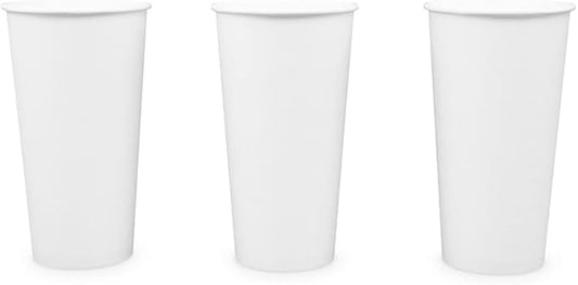 Paper Cups 20 oz 200 Pack for Coffee & Tea Made in USA | Bulk 200 Count for Home, Office, Restaurants & Parties | Recyclable Disposable 20 Ounce To-Go Cups for Hot Drinks