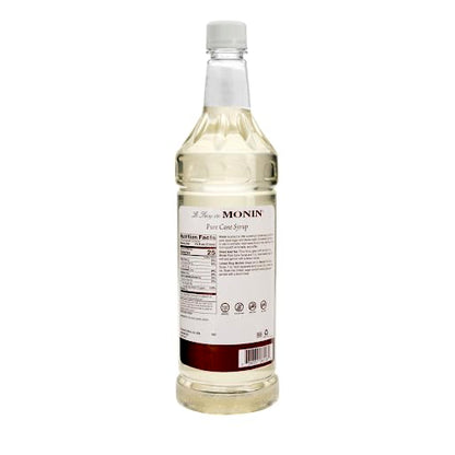Monin - Pure Cane Syrup, Pure and Sweet, Great for Coffee, Tea, and Specialty Cocktails, Gluten-Free, Non-GMO (1 Liter)