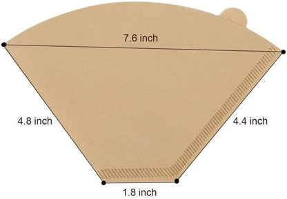 Disposable Coffee Paper Filters, 100 Pcs #4 Cone Replacement Filter for Ninja Coffee Maker