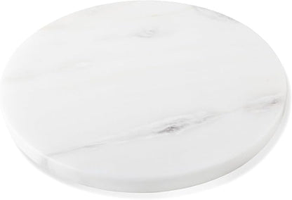 Koville African Natural Marble Cutting Board for Kitchen, 11inch Round Hand Crafted Marble Slab for Cheese, Charcuterie, Pastry Board - Wedding Gift, House Warming Gift(Namib Fantasy)