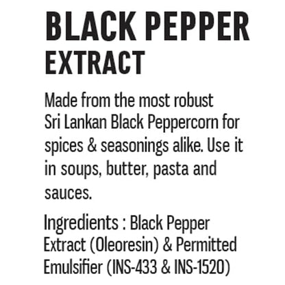 Spice Drop Black Pepper Natural Spice Extract For Soups, Dishes, and Beverages | Authentic Taste | Made From Peppercorns | 5ml (180 Drops equivalent to 40 grams powder) | Vegan | Natural Herbs Extract | Non-GMO