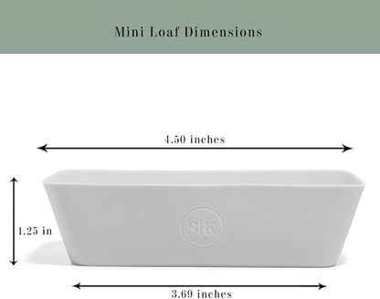 The Silicone Kitchen Silicone Individual Mini Loaf Pans - Reusable, Non-Toxic, BPA Free, Dishwasher Safe, Bento Box Accessories (12 Pack, Pink, Gray, Blue)