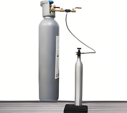 Soda Machine CO2 Cylinder Refill Adapter Hose Soda Maker Co2 Canister Refill Station for Filling Soda blue Co2 Bottle