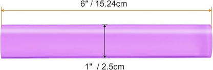 HARFINGTON Acrylic Clay Roller 6 Inch x 1 Inch Solid Non-Stick Plastic Round Tube Roller Polymer Clay Rod Fondant Rolling Pin for Shaping, Sculpting, Modeling DIY Crafts, Purple