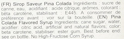 1883 Piña Colada Syrup for Drinks, Made in France, 1 Liter Glass Bottle